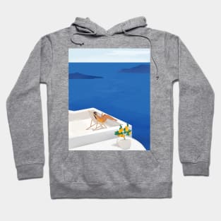 Sunbathing in Santorini Hoodie